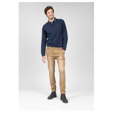 Jean Deeluxe stretch coupe slim beige homme