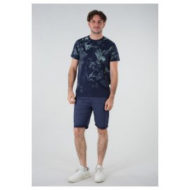 T-shirt bleu marine imprim floral Deeluxe homme