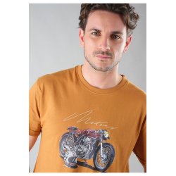 T-shirt camel Motorcycle Deeluxe homme