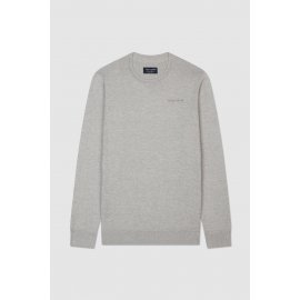 Pull col rond gris chiné Teddy Smith homme