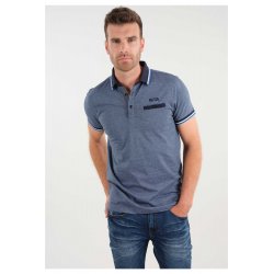 Polo bleu Deeluxe homme