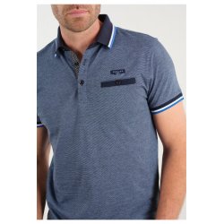 Polo bleu Deeluxe homme