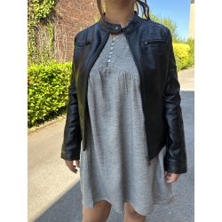 Robe courte grise coupe loose