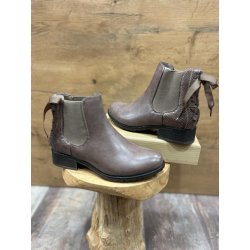 Bottines simili cuir avec nœud Nina