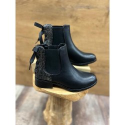 Bottines simili cuir avec nœud Nina