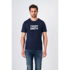 T-shirt bleu Teddy Smith homme