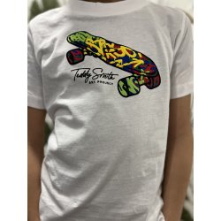 T-shirt blanc skateboard Teddy Smith garçon