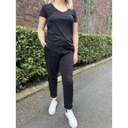 T-shirt noir pailleté Emma Ella femme