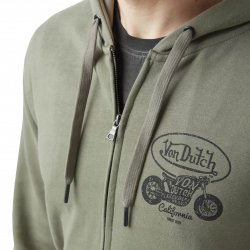 Sweat capuche vert kaki Von Dutch homme