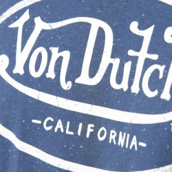 T-shirt Von Dutch bleu chiné homme