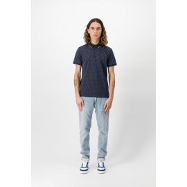 Polo bleu marine à motifs Teddy Smith homme