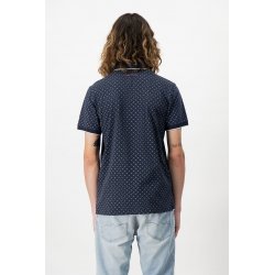 Polo bleu marine à motifs Teddy Smith homme