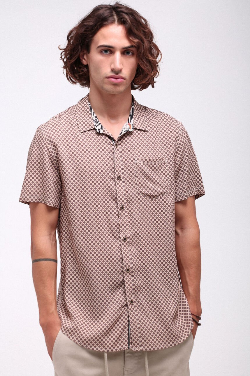 Chemise viscose col francais Teddy Smith homme