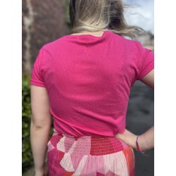 T-shirt rose fuchsia pailleté Emma Ella