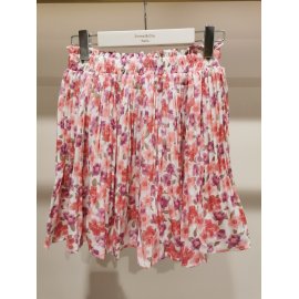 Jupe plissée imprimée rose Ella Emma N5941-41 