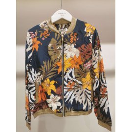 Bombers bleu marine imprimé tropical Emma Ella N5275-28