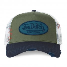 Casquette Von Dutch Bleu/Kaki/Blanc Trucker