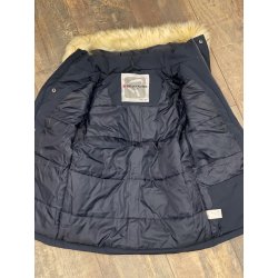 Parka Redskins capuche fourrure garçon bleu marine