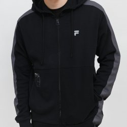 Veste noire capuche zippé Fila Rosenheim homme