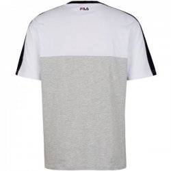 T-shirt tricolore Fila Bartin gris chiné homme