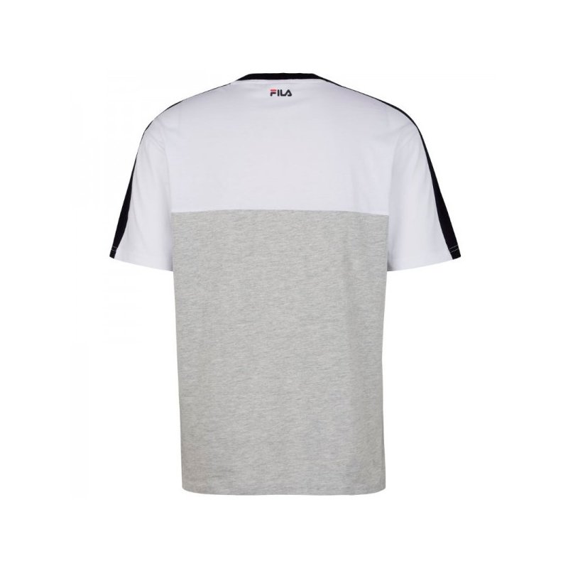 T shirt tricolore Fila Bartin gris chin homme
