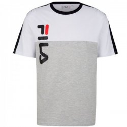 T-shirt tricolore Fila Bartin gris chiné homme