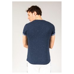 T-shirt bleu chiné Shamar Deeluxe homme