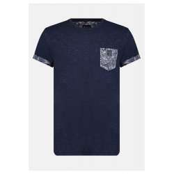 T-shirt bleu chiné Shamar Deeluxe homme