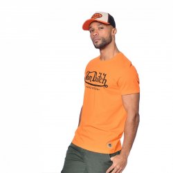 T-shirt orange Von Dutch homme