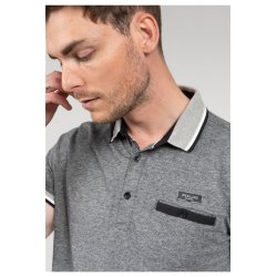 Polo gris manches courtes Deeluxe homme