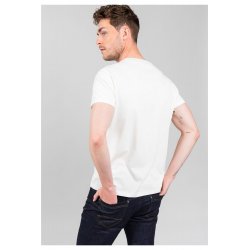 T-shirt blanc imprimé moto Deeluxe homme